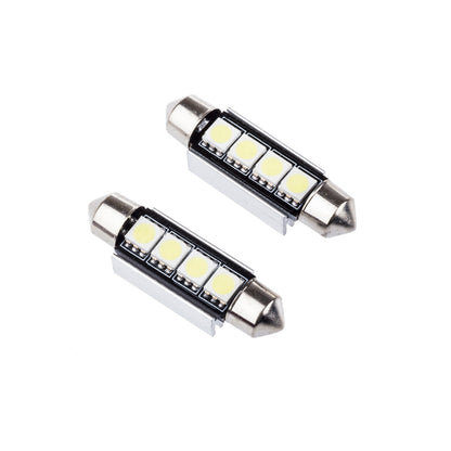 LED-lampa för bil – C10W – SV8.5–8 – 6000K – 4 LED – SMD 5050 – 2-pack