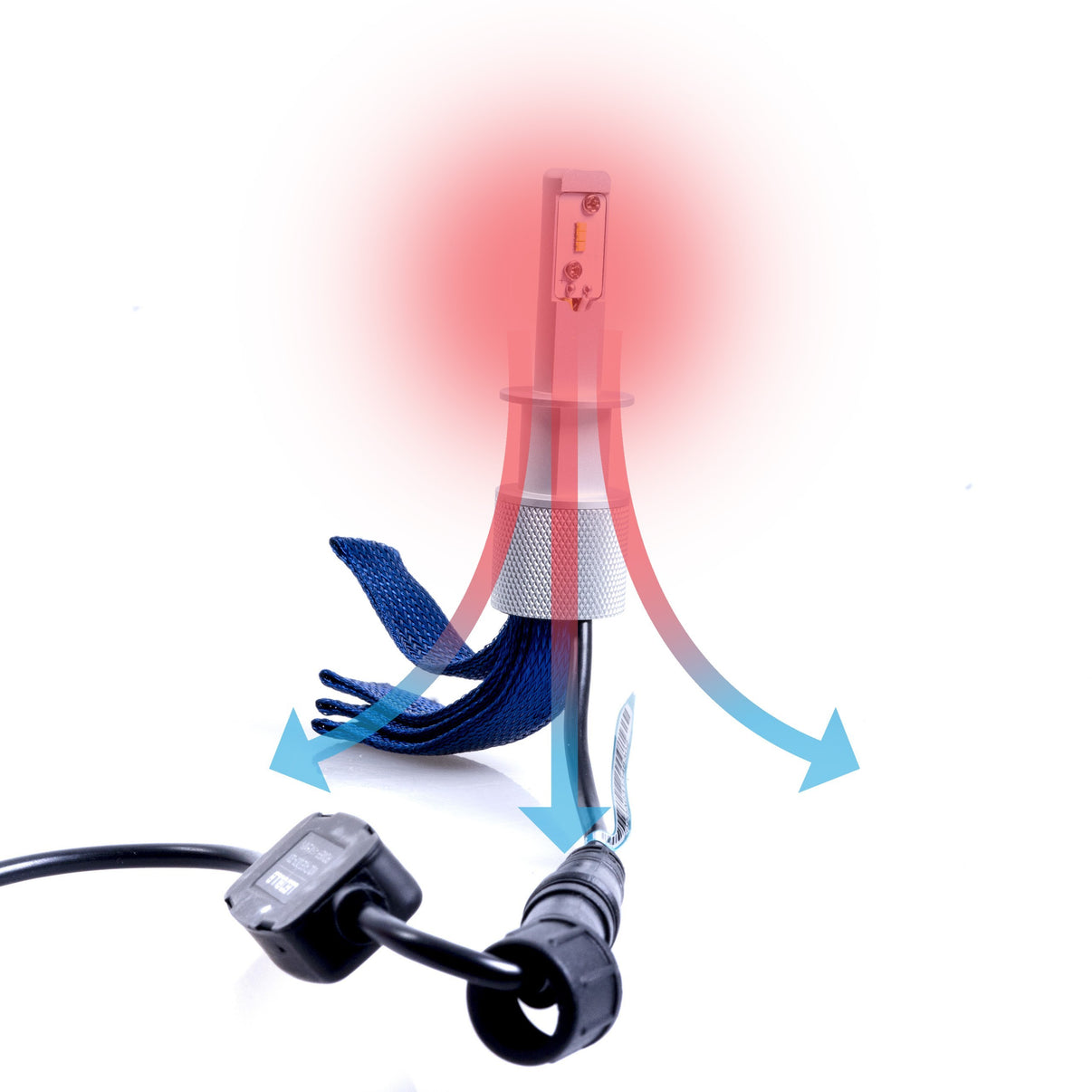 LED-lampa för motorcykel – H1 – P14.5S – 6000K – 30 W – 9V - 16V