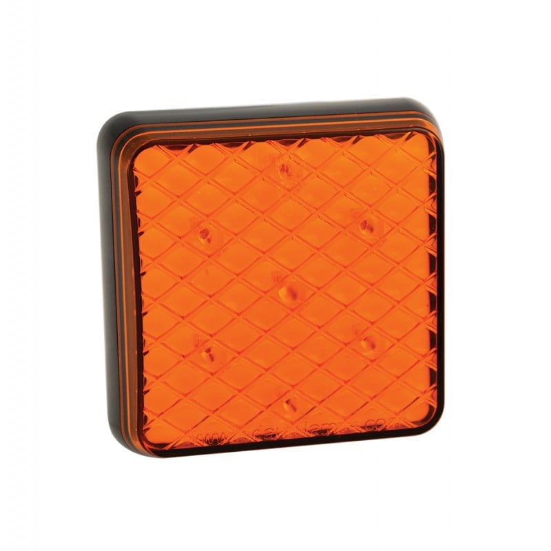 Baklampa Indikator 81AM – 12/24V (81x81mm) – produktbild framifrån | LEA