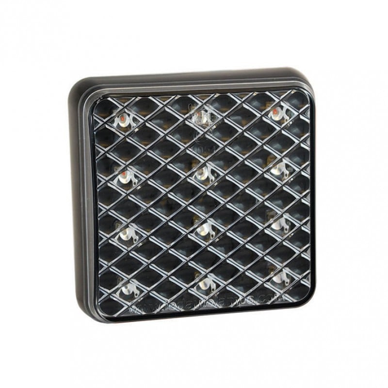 Baklampa Kombi 81STI – 12V (81x81mm) – produktbild framifrån | LEA