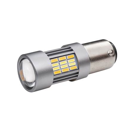 BAY15D – 1157 Switchback Vit/Amber – produktbild framifrån | Xenonkungen