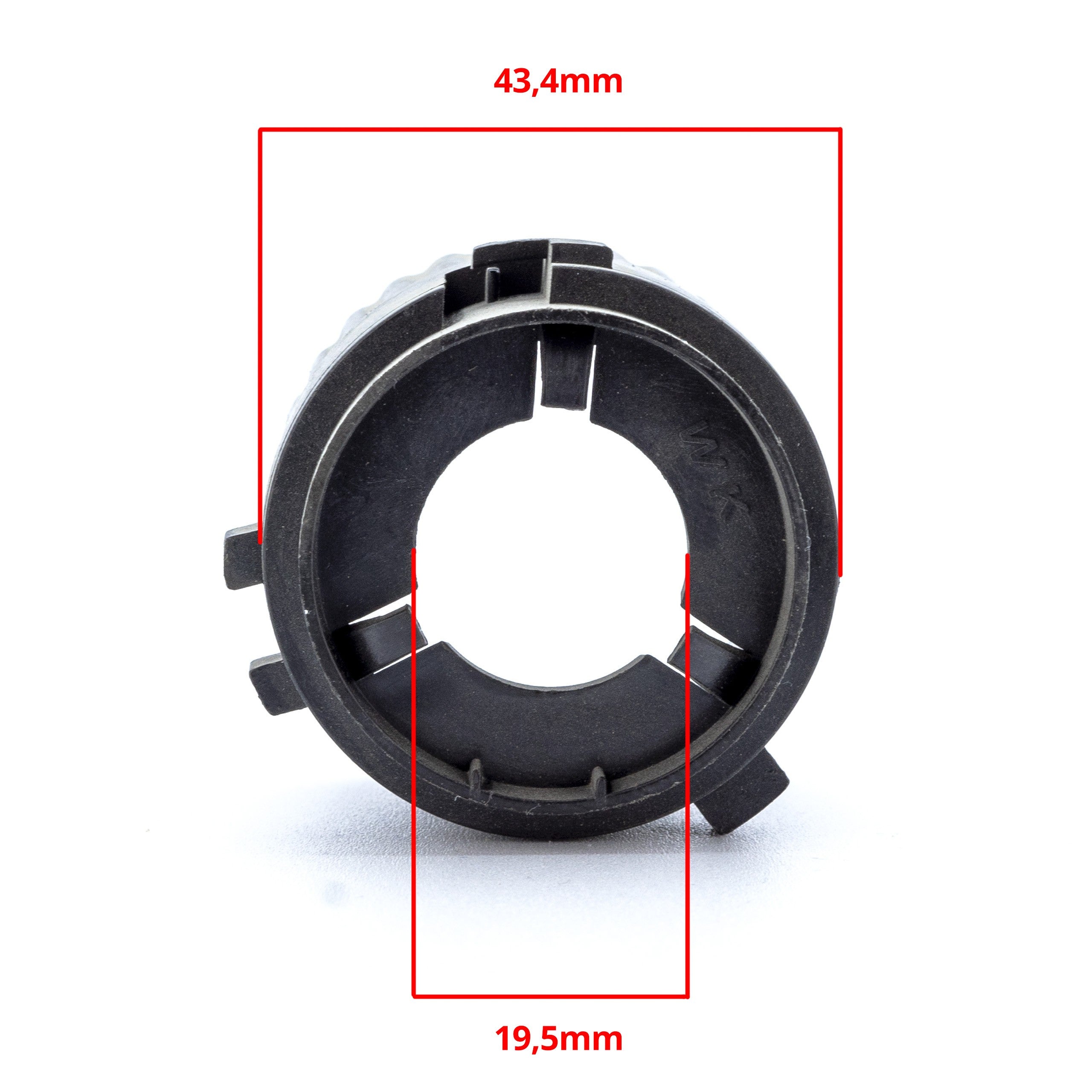 Xenonadapter – Svart – H7 – 43,4 mm