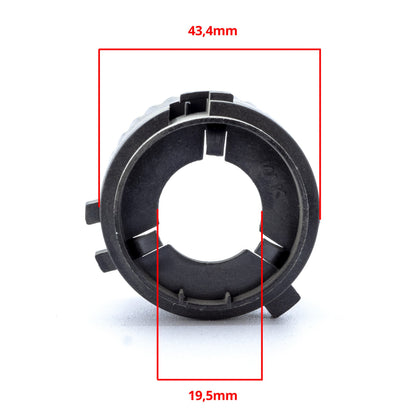 Xenonadapter – Svart – H7 – 43,4 mm