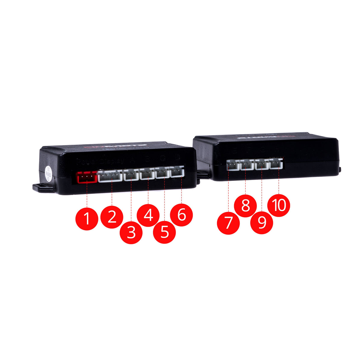 Parkeringssensor med display – Blå – ultraljudssensor – 4 sensorer – 4x 2,5 m