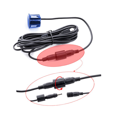 Parkeringssensor med display – Blå – ultraljudssensor – 4 sensorer – 4x 2,5 m