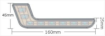 LED-varselljus – 6000K – 9 W – 9V - 16V – 160 mm