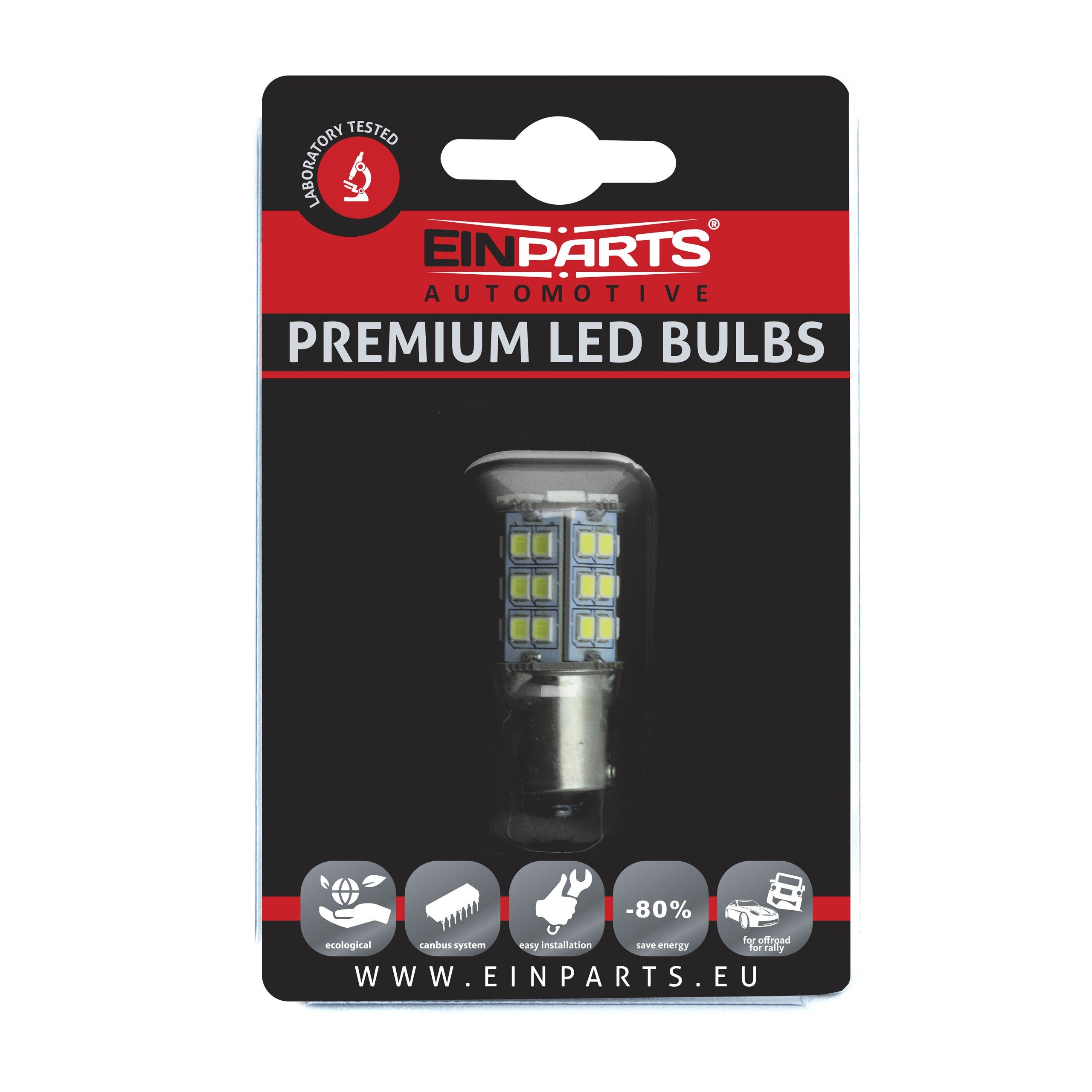 LED-lampa för bil – P21W – BA15S – 6000K – 33 LED – SMD 2835