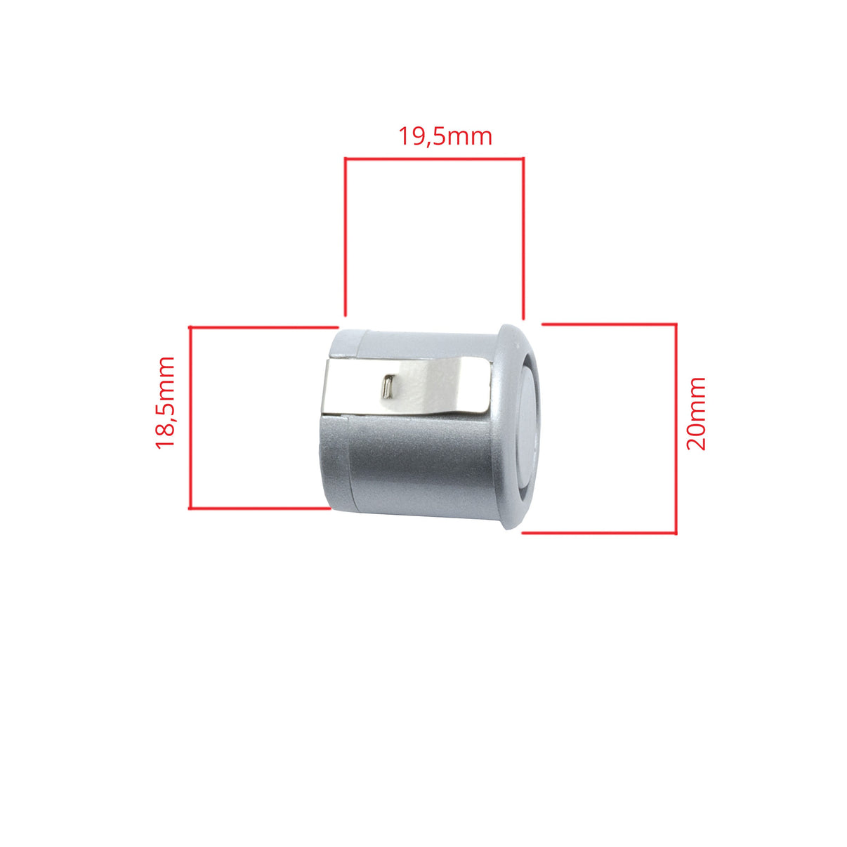 Parkeringssensor med summer – Silver – ultraljudssensor – 4 sensorer – 4x 2,5 m