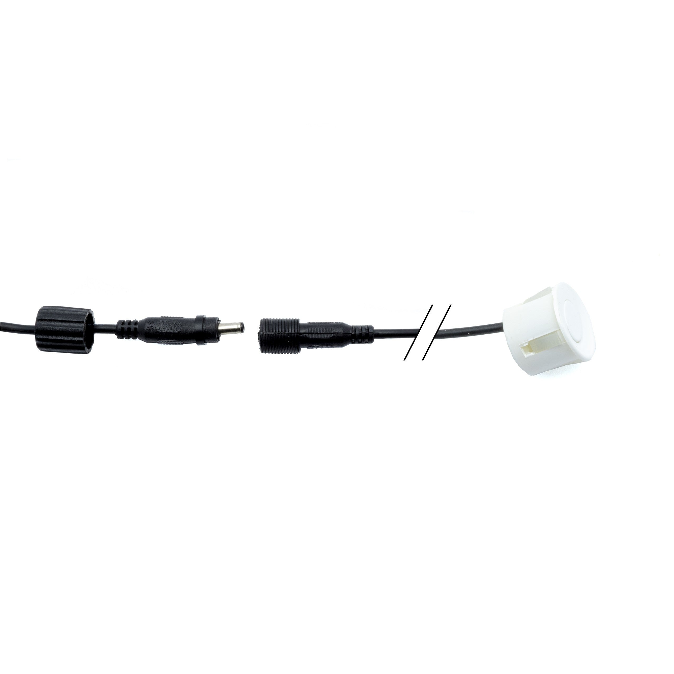 Parkeringssensor med display – Vit – ultraljudssensor – 4 sensorer – 4x 2,5 m
