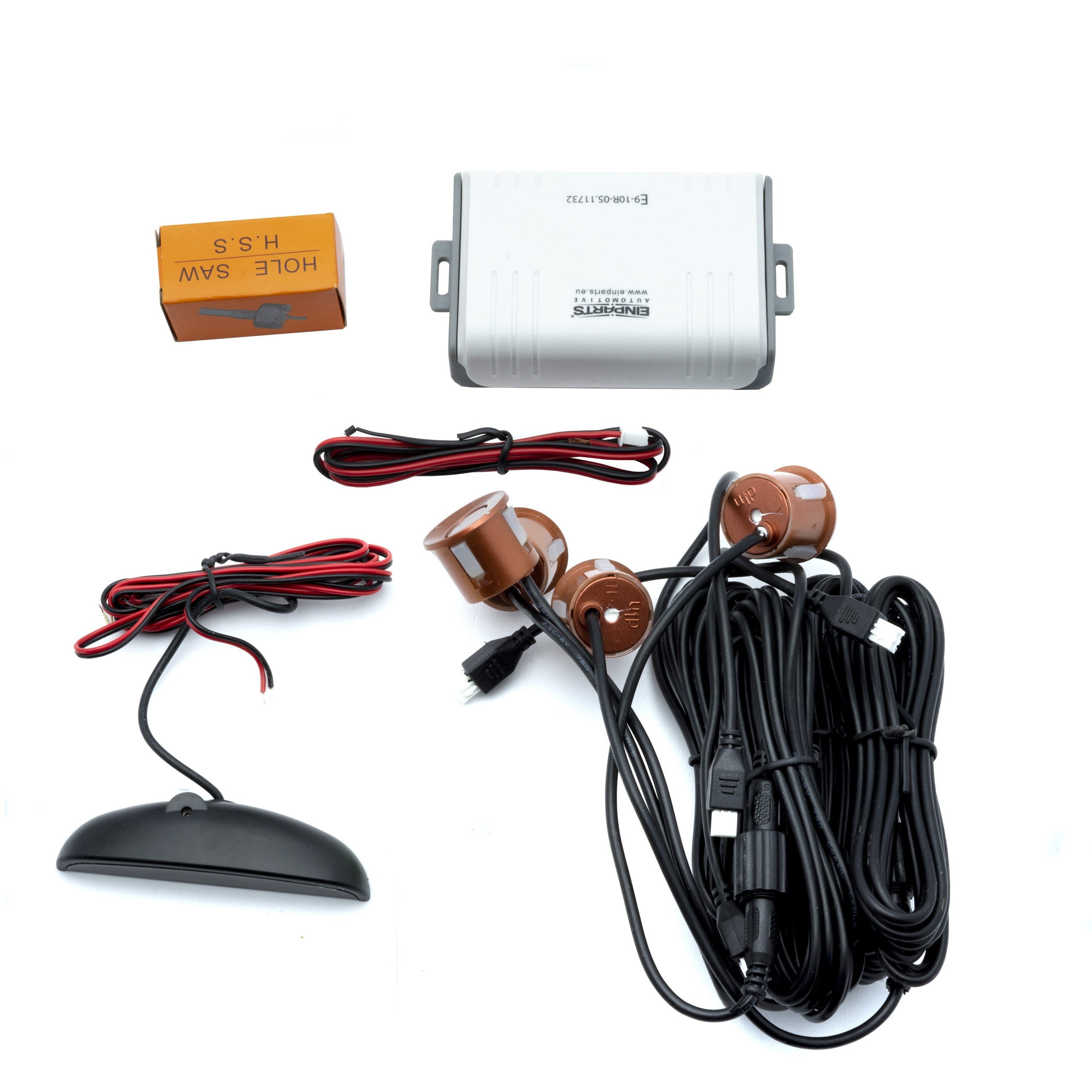 Parkeringssensor med display – Koppar – ultraljudssensor – 4 sensorer – 4x 2,5 m