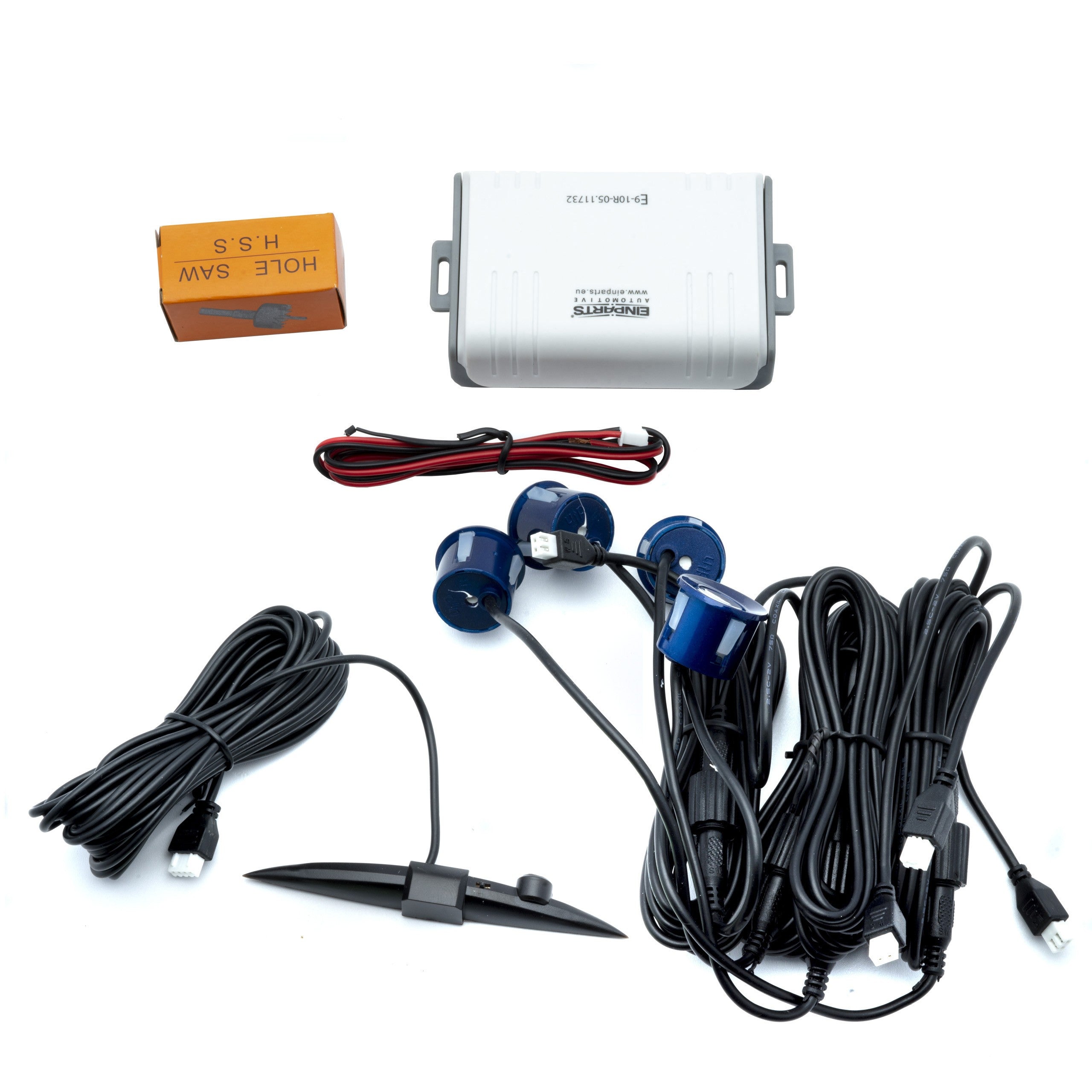 Parkeringssensor med display – Indigoblå – ultraljudssensor – 4 sensorer