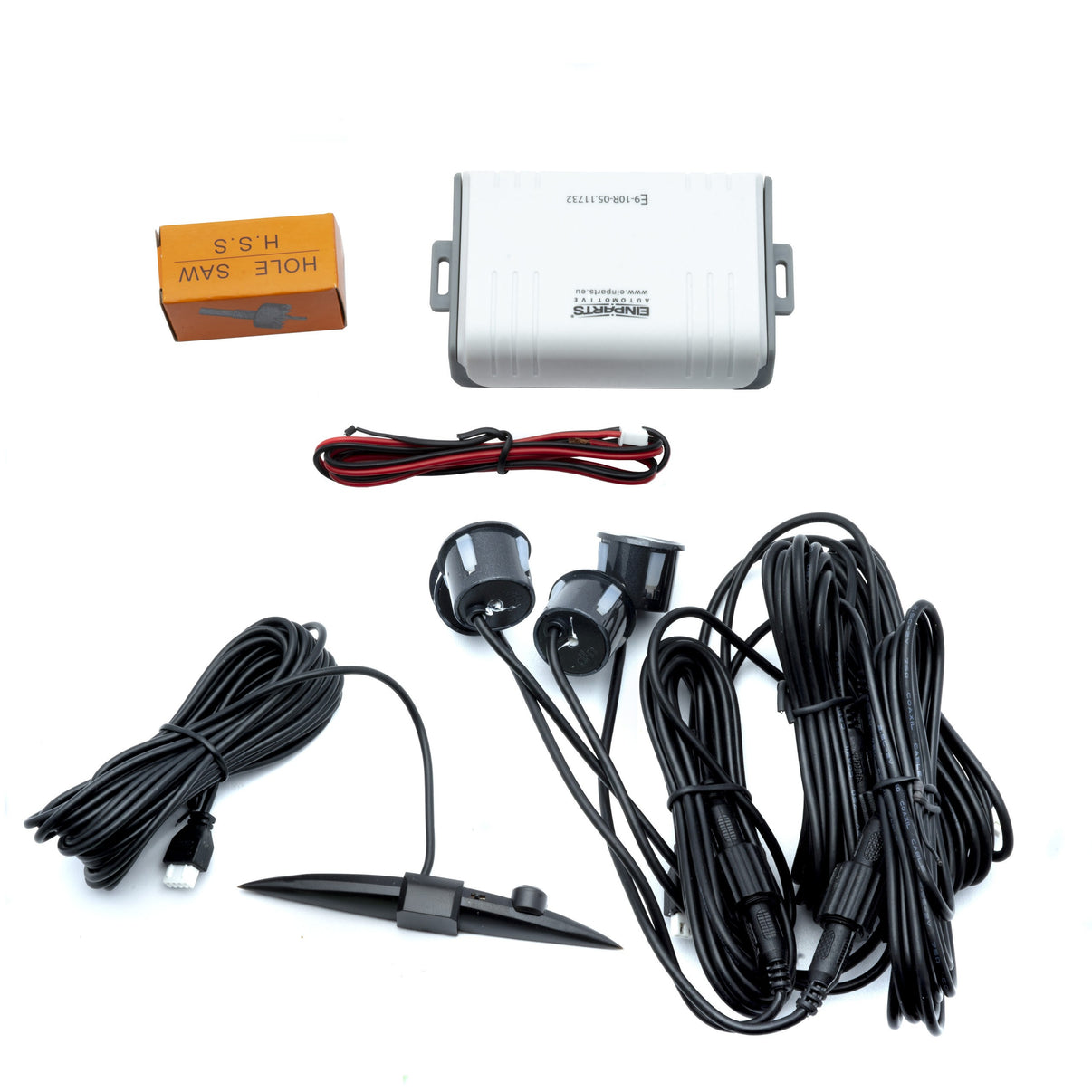 Parkeringssensor med display – Grafit – ultraljudssensor – 4 sensorer – 4x 2,5 m