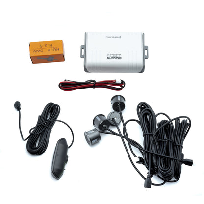 Parkeringssensor med display – Antracit – ultraljudssensor – 4 sensorer