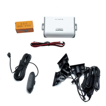 Parkeringssensor med display – Svart – ultraljudssensor – 4 sensorer – 4x 2,5 m