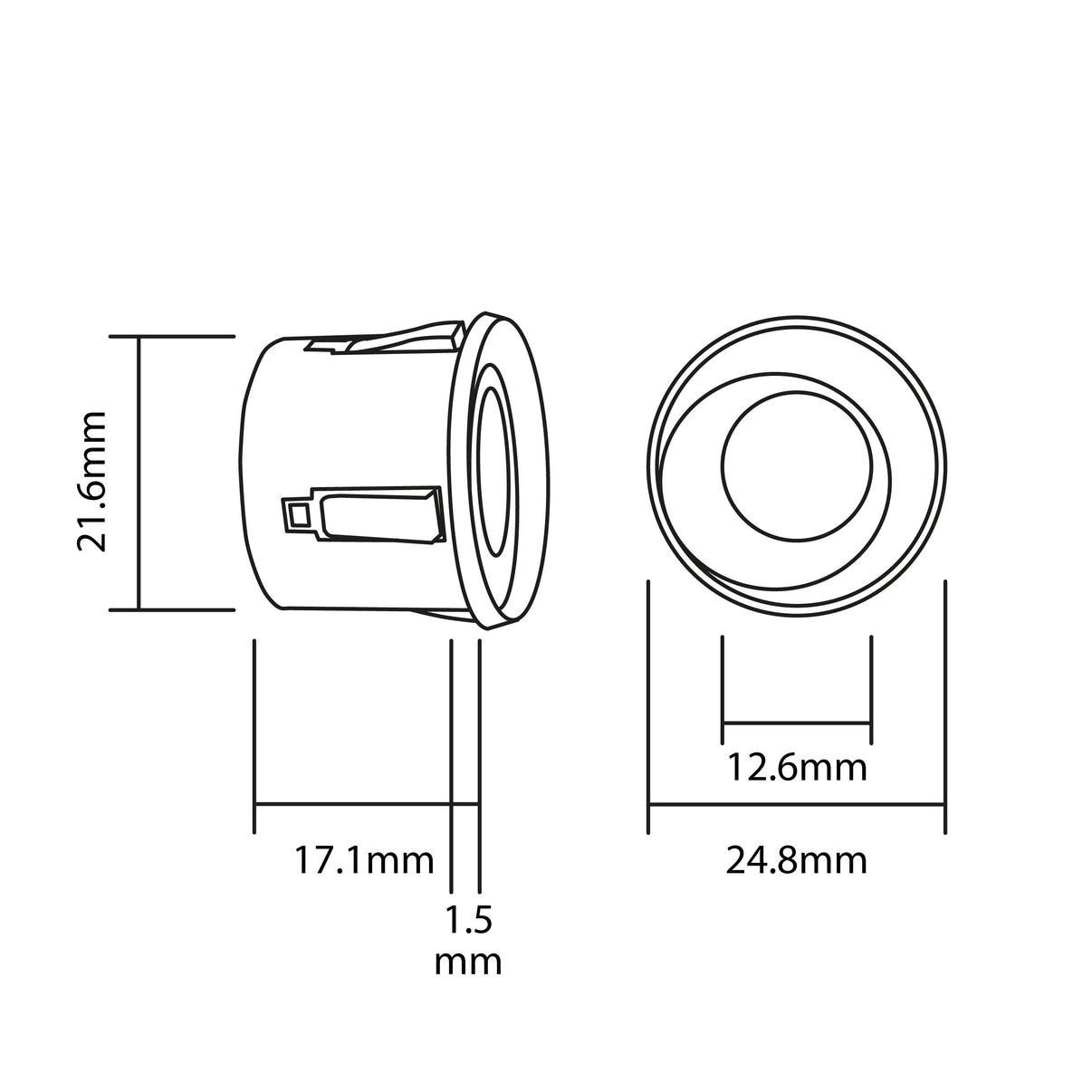 Parkeringssensor med display – Askgrå – ultraljudssensor – 4 sensorer – 4x 2,5 m