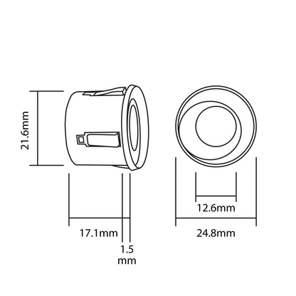 Parkeringssensor med summer – Grå – ultraljudssensor – 4 sensorer – 4x 2,5 m