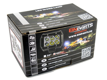 LED-arbetslampa – 18 W – 4300K – 6 LED – 1350 LM – 96 mm