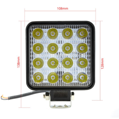 LED-arbetslampa – 48 W – 6000K – 16 LED – 3600 LM – 110 mm