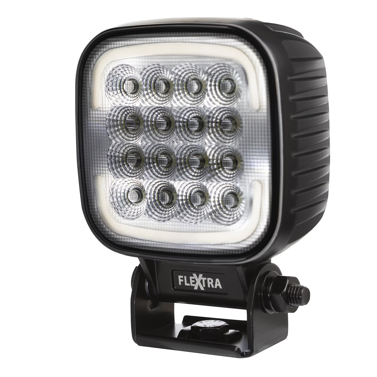 sidovy som visar profil och design av Arbetsljus Quad 80W OSRAM LED IP69K med positionsljus & flodljus – Razor Sweden