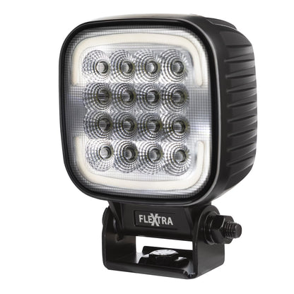 sidovy som visar profil och design av Arbetsljus Quad 80W OSRAM LED IP69K med positionsljus & flodljus – Razor Sweden