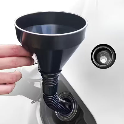 Bränsletratt med Filter – För Bensin, Diesel & Olja, Universell Passform – produktbild