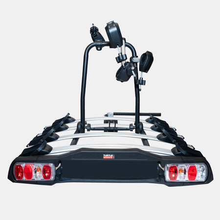 Cykelhållare Turtle Nordic – Dragkrok – För 4 cyklar – Låsbar & fällbar – produktbild