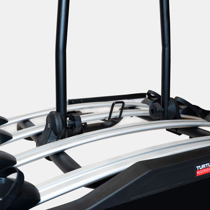 Cykelhållare Turtle Nordic – Dragkrok – För 4 cyklar – Låsbar & fällbar – detaljbild