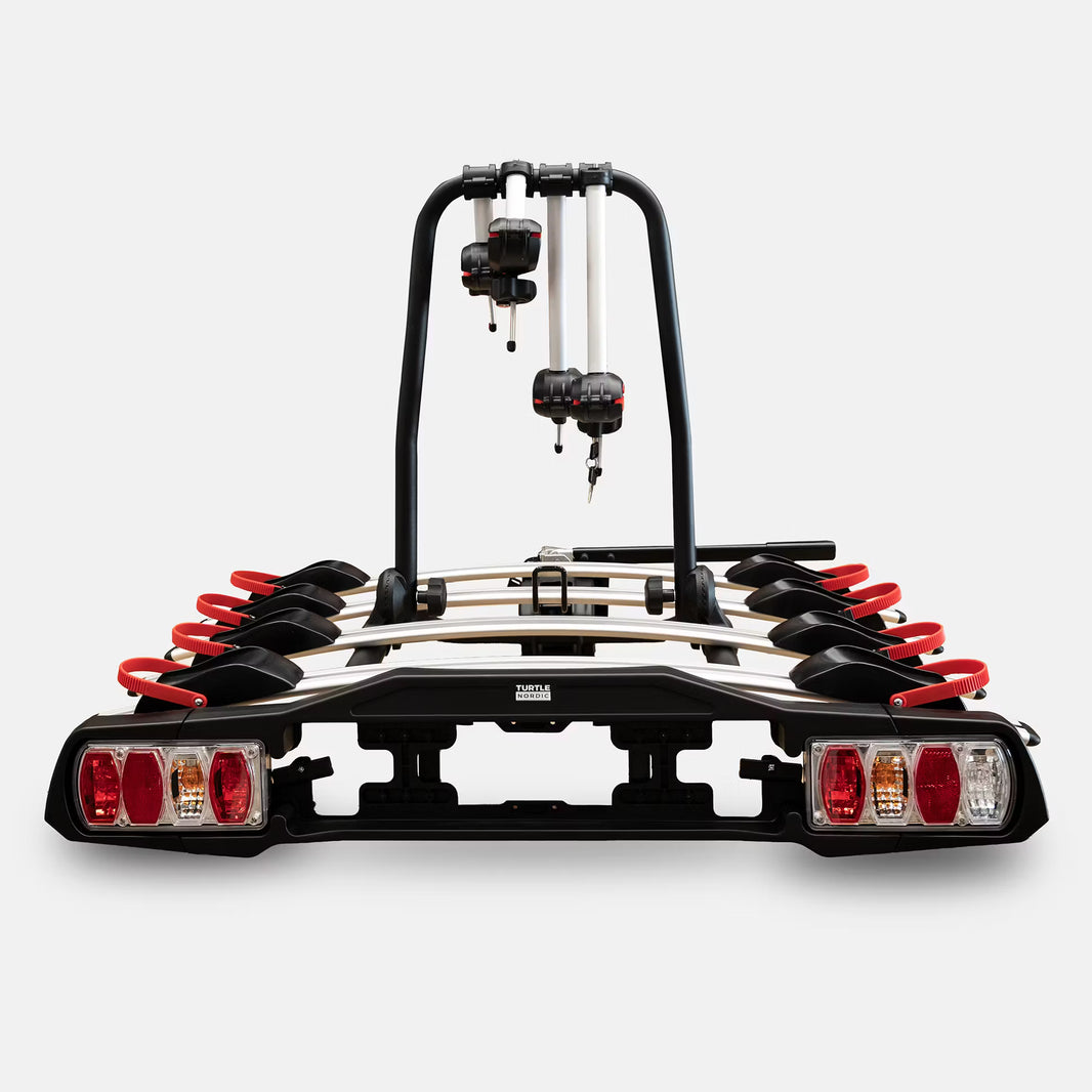 Cykelhållare Turtle Nordic dragkrok 4 cyklar