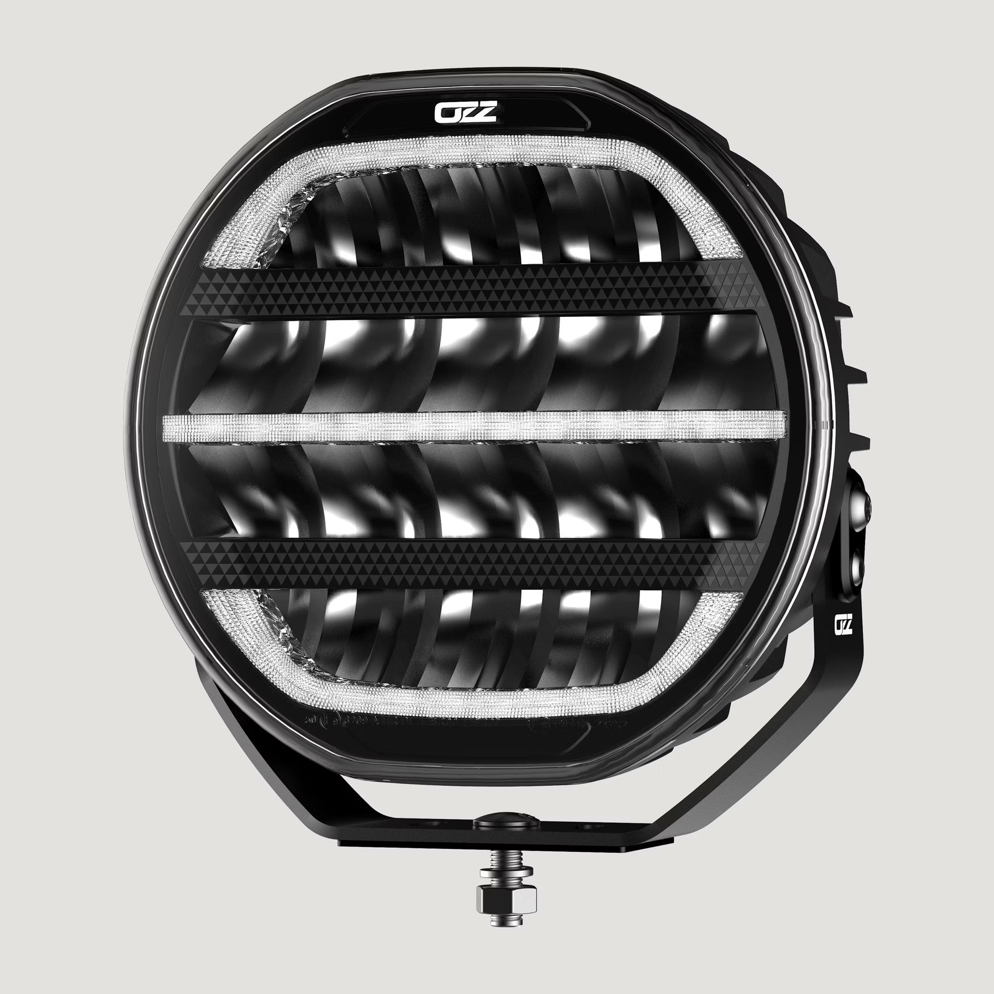 OZZ 9" LED Extraljus 160 W med Tredelat Positionsljus – detaljbild