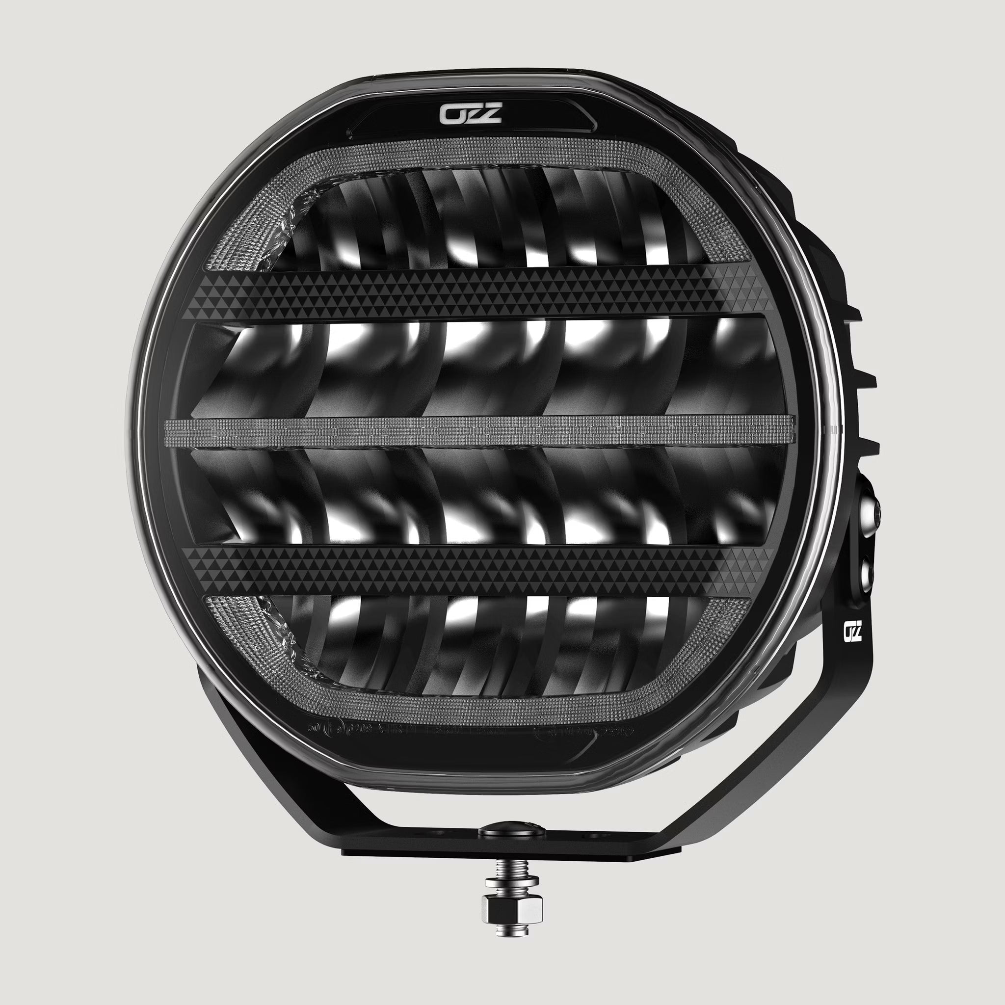 OZZ 9" LED Extraljus 160 W med Tredelat Positionsljus – närbild