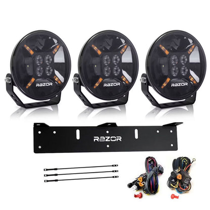 Extraljuspaket 3 st Razor Viggen 9" – med fäste och kablage – produktbild