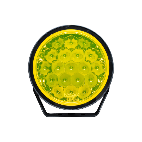 närbild på detaljer och material av W9 Phoenix XTREME LED Extraljus – Yellow – PHOENIX