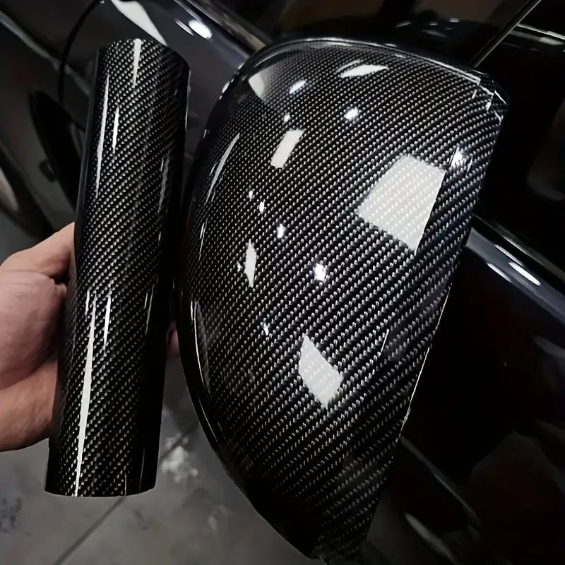 Kolfiber vinylfolie – Hållbar PET-film för bil & MC styling – närbild detaljer | Carlevel