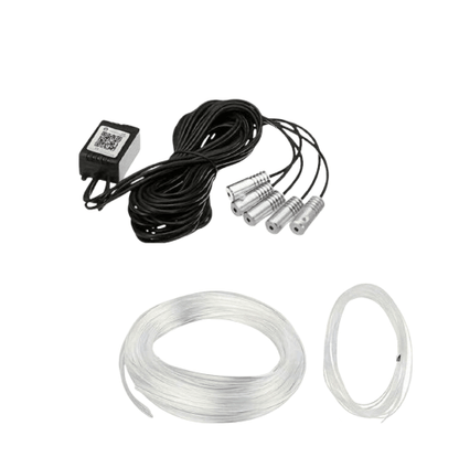 LED Interiörbelysning Bil – Appstyrd RGB Glowstrip Fiberoptisk Remsa – närbild detaljer | Carlevel