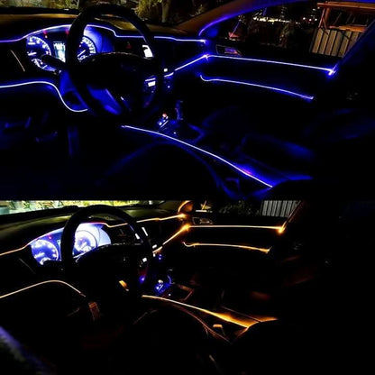 LED Interiörbelysning Bil – Appstyrd RGB Glowstrip Fiberoptisk Remsa – produktbild framifrån | Carlevel
