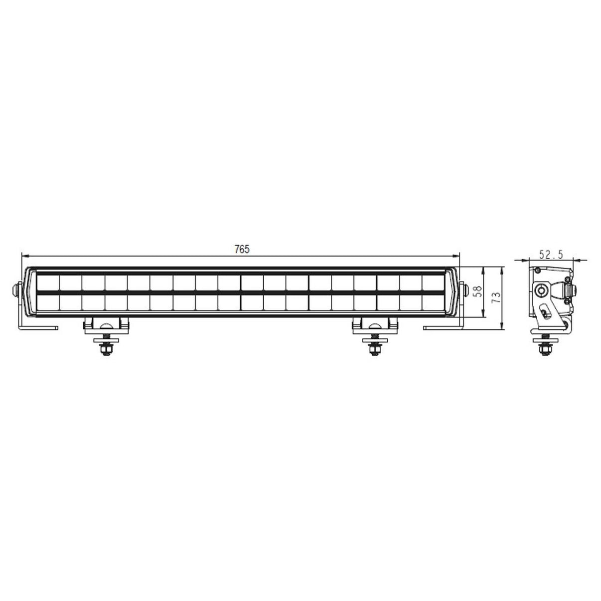 LED-ramp Razor Driver Edition Dubbelrad 30" 270 W – E-märkt, 695 m – bild 8