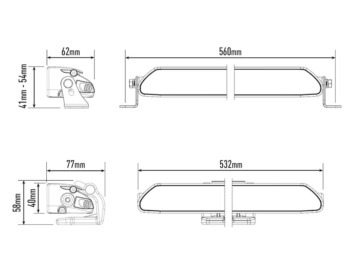 LED-ramp Linear 18 – Slimmad 20" ramp med 6750lm – användning