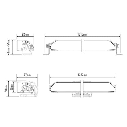 LED-ramp Linear 48 – 128 cm, 18 000lm – alternativ vy