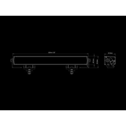 LED-ramp Razor Driver Edition 20" 90 W – Slim 40 mm & 448 m räckvidd – alternativ vy