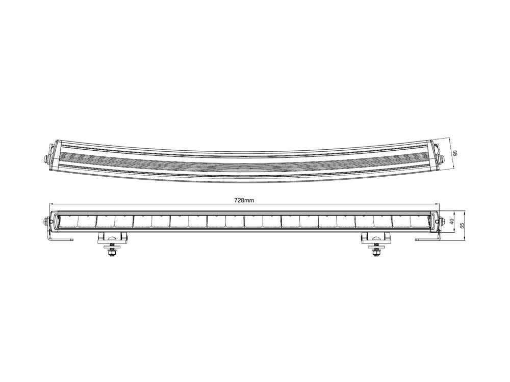 LED-ramp Razor Driver Edition Curved 30" 140 W – Slim 40 mm & 450 m räckvidd – bild 6