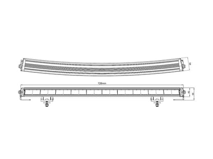 LED-ramp Razor Driver Edition Curved 30" 140 W – Slim 40 mm & 450 m räckvidd – bild 6