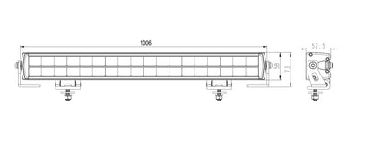 LED-ramp Razor Driver Edition Dubbelrad 40" 360 W – 863 m Combo Beam – bild 6