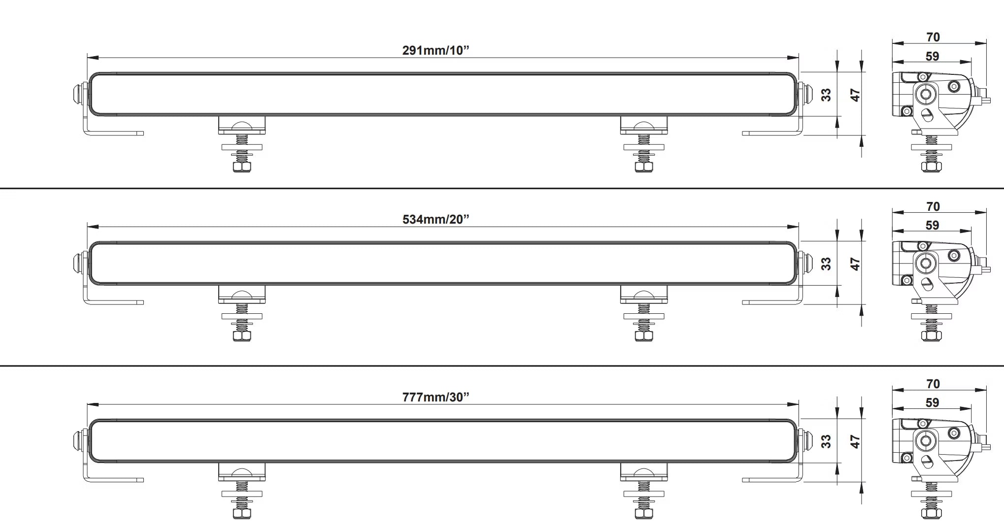 LED-ramp Razor Slimbar Pro – 10", 20" eller 30" med positionsljus – bild 9