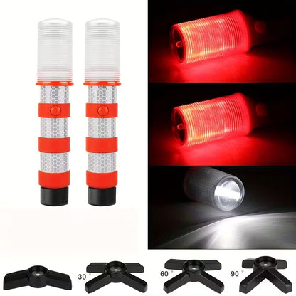 LED Varningsljus 2-pack – Magnetfäste, Förvaringslåda, Bil/Båt/Lastbil – närbild