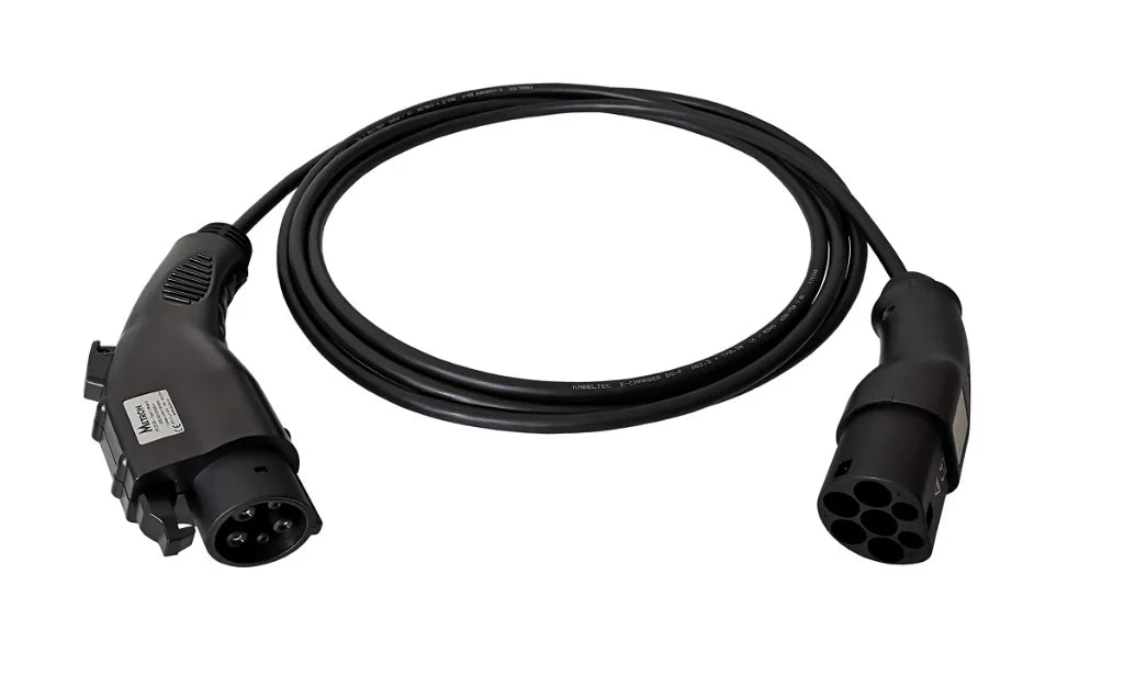 Laddkabel Typ 1 till Typ 2 3,7 kW 230 V 16A 1-fas Evconnect – Mode 3 laddkabel – förpackning och innehåll | Evconnect