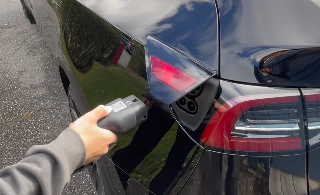 Laddkabel Typ 2 till Typ 2 11/22 kW 400 V 16/32A 3-fas med Teslaknapp Evconnect – förpackning och innehåll | Evconnect