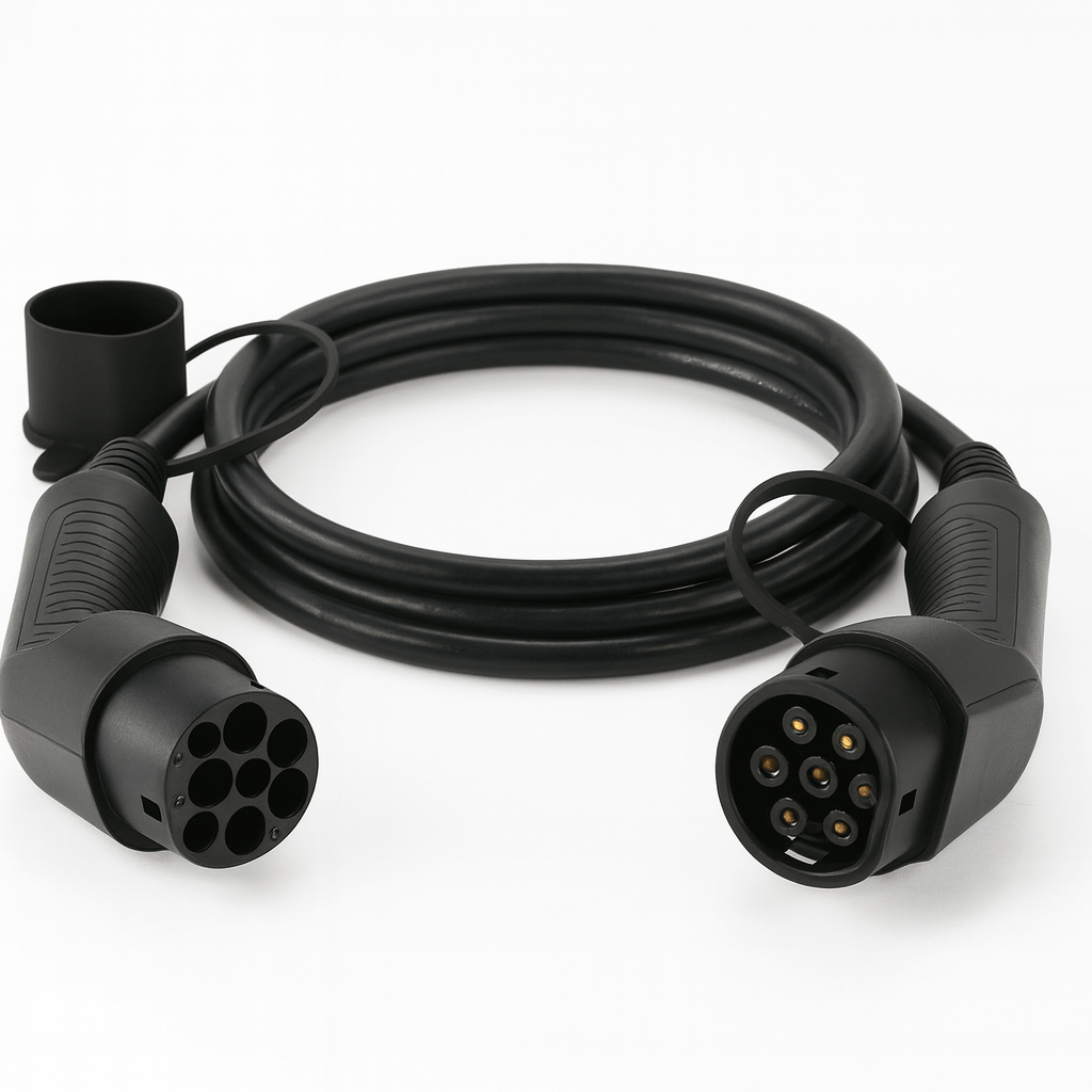 Laddkabel Typ 2 till Typ 2 22 kW 400 V 32A 3-fas Evconnect – produktbild framifrån | Evconnect