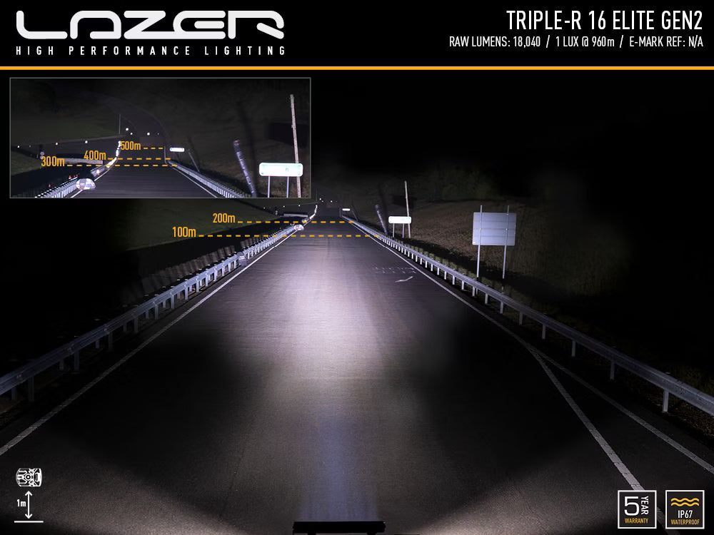 LED-ramp Triple-R 16 Elite Gen2 – 18 040 lm & 960 m räckvidd – alternativ vy