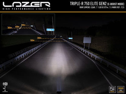 LED-ramp Triple-R 750 Elite Gen2 – 5068 lm & 517 m räckvidd – alternativ vy