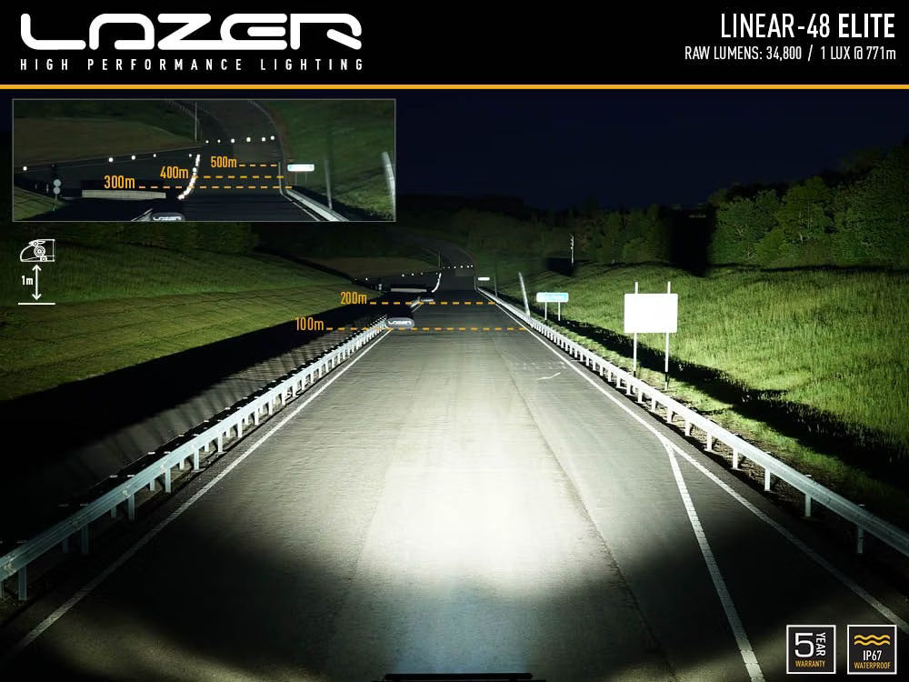 LED-ramp Linear 48 Elite – 128 cm, 34 800lm, E-godkänd, lågprofil – bild 9
